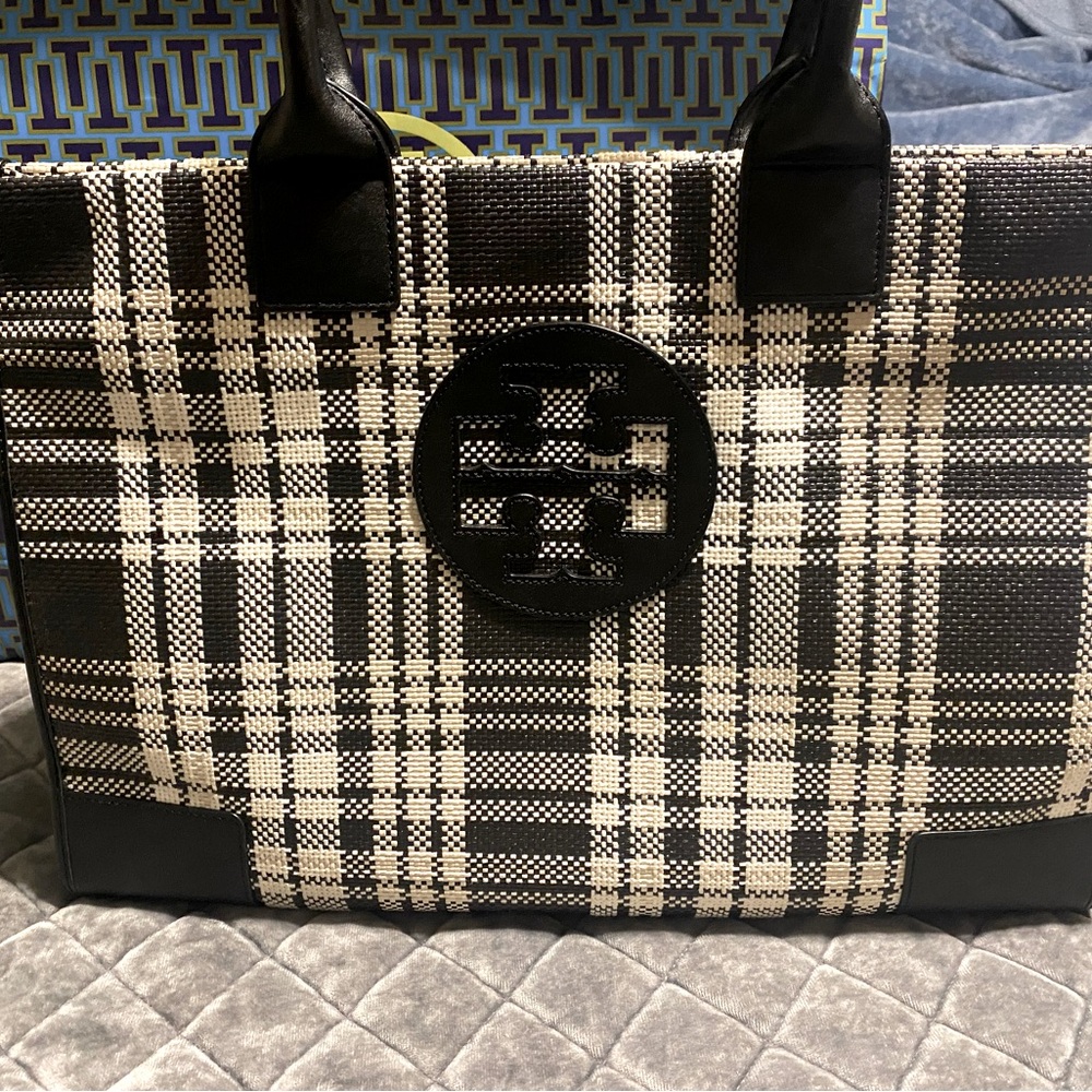 Tory Burch Large Plaid Ella Bag